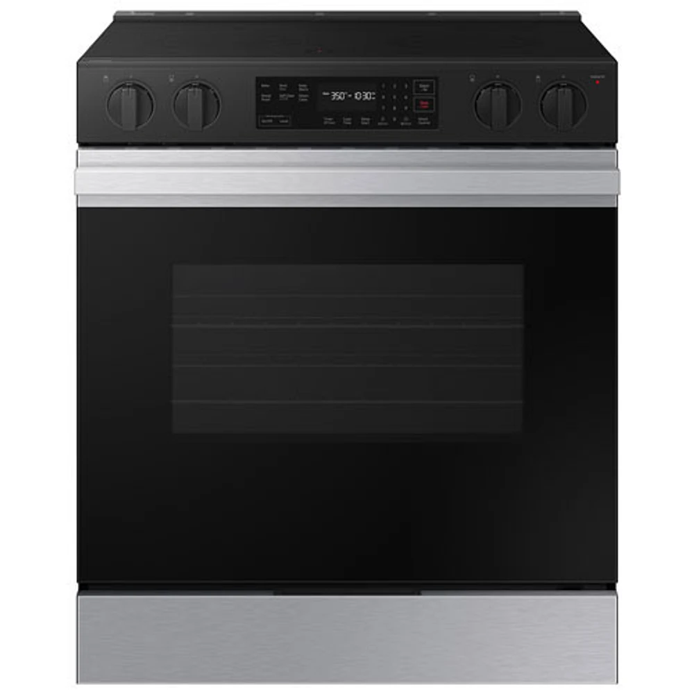 Open Box - Samsung BESPOKE 30" 6.3 Cu. Ft. 5-Element Slide-In Electric Range - Stainless - Perfect Condition