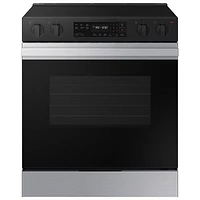 Open Box - Samsung BESPOKE 30" 6.3 Cu. Ft. 5-Element Slide-In Electric Range - SS - Scratch & Dent