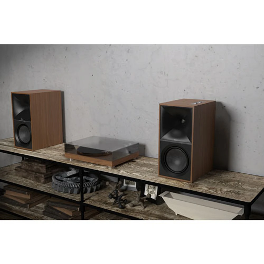 Klipsch The Nines 240-Watt Bookshelf Speaker - Pair - Walnut