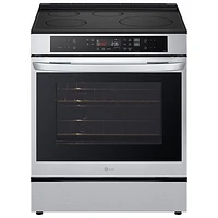 LG 30" 6.3 Cu Ft True Convection Slide-In Smart Induction Air Fry Range (LSIL63332FE) - Stainless Steel