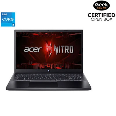 Boîte ouverte - Portable de jeu de 15,6 po Nitro V 15 d'Acer - Noir (Core i5-13420H d'Intel/SSD 512 Go/RAM 8 Go/RTX 2050)