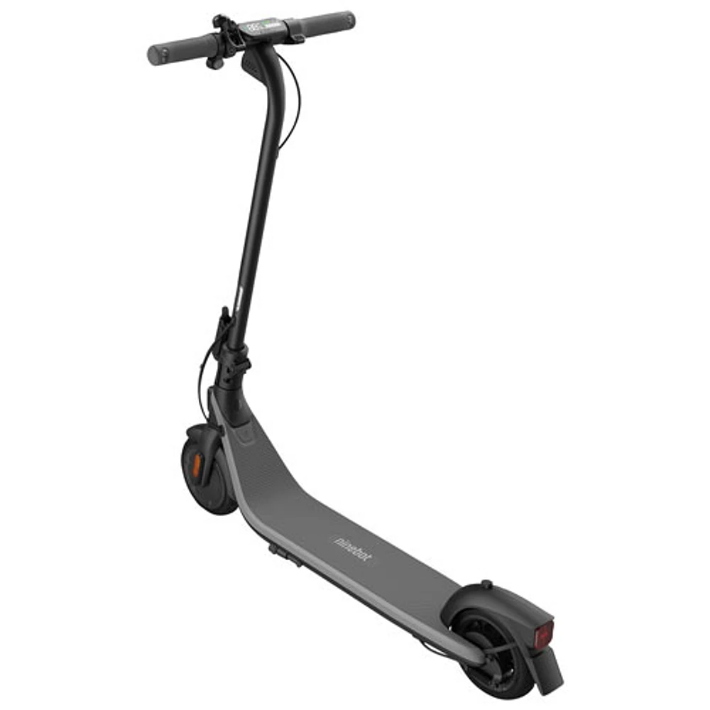 Boîte ouverte - Trottinette électrique Ninebot KickScooter E2 pour adolescents de Segway (moteur 450 W/autonomie 25 km/vitesse maximale 20 km/h) - Gris foncé