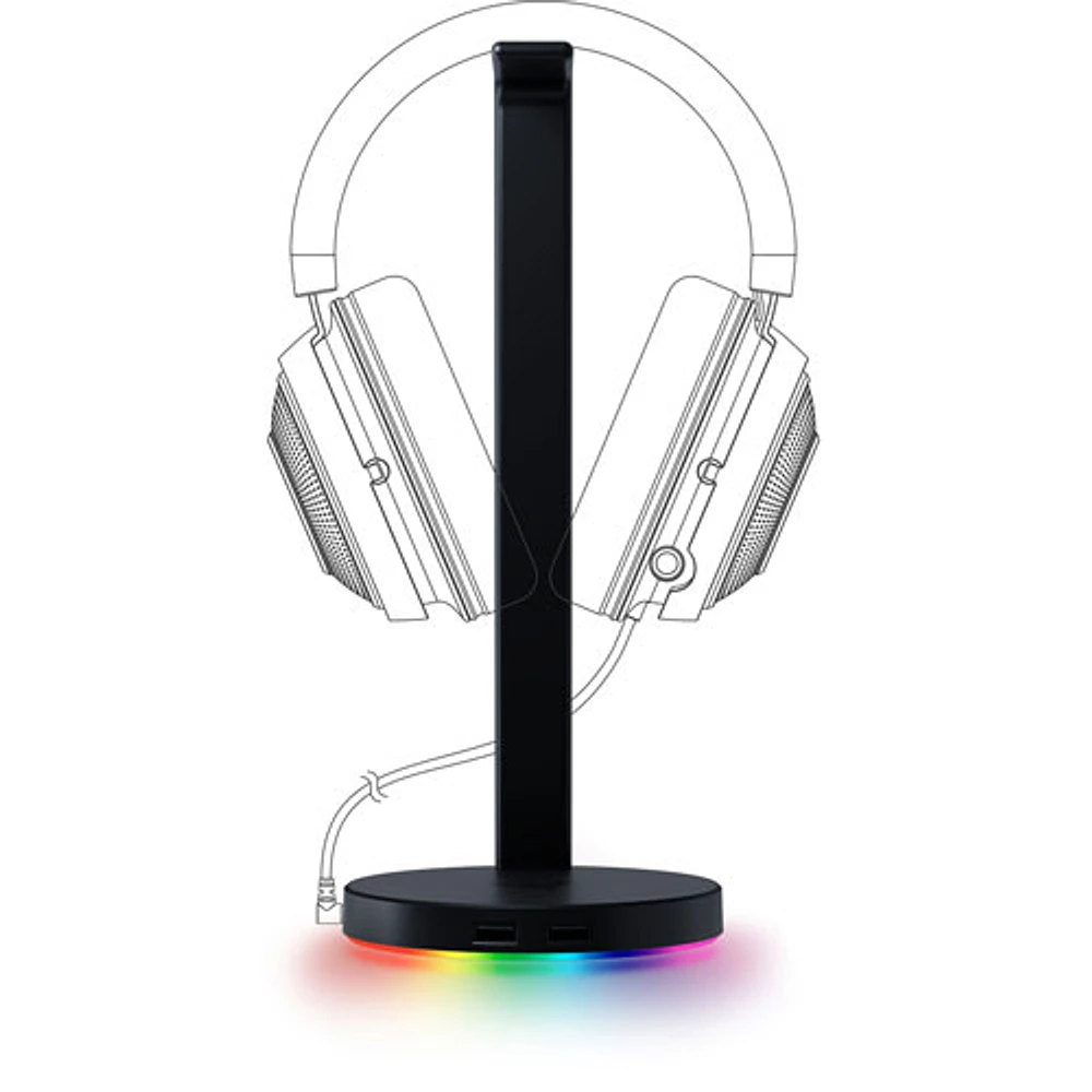 Razer Chroma Base Station V2 RGB Headphone Stand with USB Hub