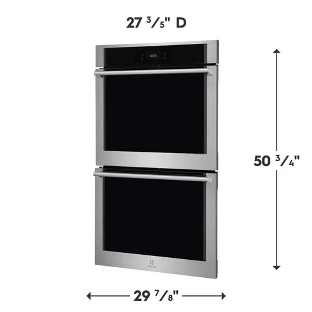 Electrolux 30" 5.3 Cu. Ft. Double Steam Electric Wall Oven (ECWD3012AS) - Stainless Steel