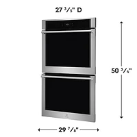 Electrolux 30" 5.3 Cu. Ft. Double Steam Electric Wall Oven (ECWD3012AS) - Stainless Steel