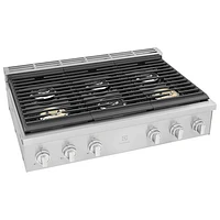 Surface de cuisson au gaz à 6 brûleurs de 36 po d'Electrolux (ECCG3672AS) - Acier inoxydable