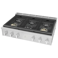 Surface de cuisson au gaz à 6 brûleurs de 36 po d'Electrolux (ECCG3672AS) - Acier inoxydable