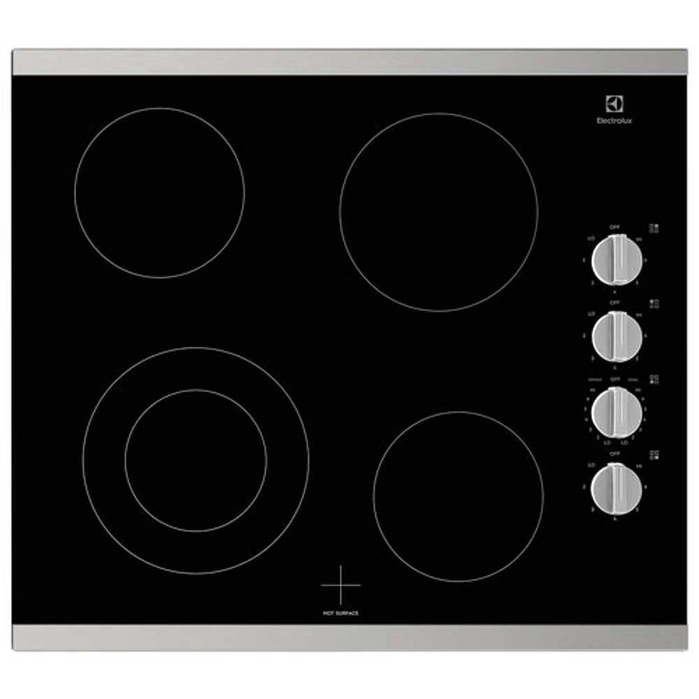 Surface de cuisson électrique de 24 po à 4 éléments d'Electrolux (ECCE242CAS) - Acier inoxydable