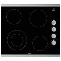 Surface de cuisson électrique de 24 po à 4 éléments d'Electrolux (ECCE242CAS) - Acier inoxydable