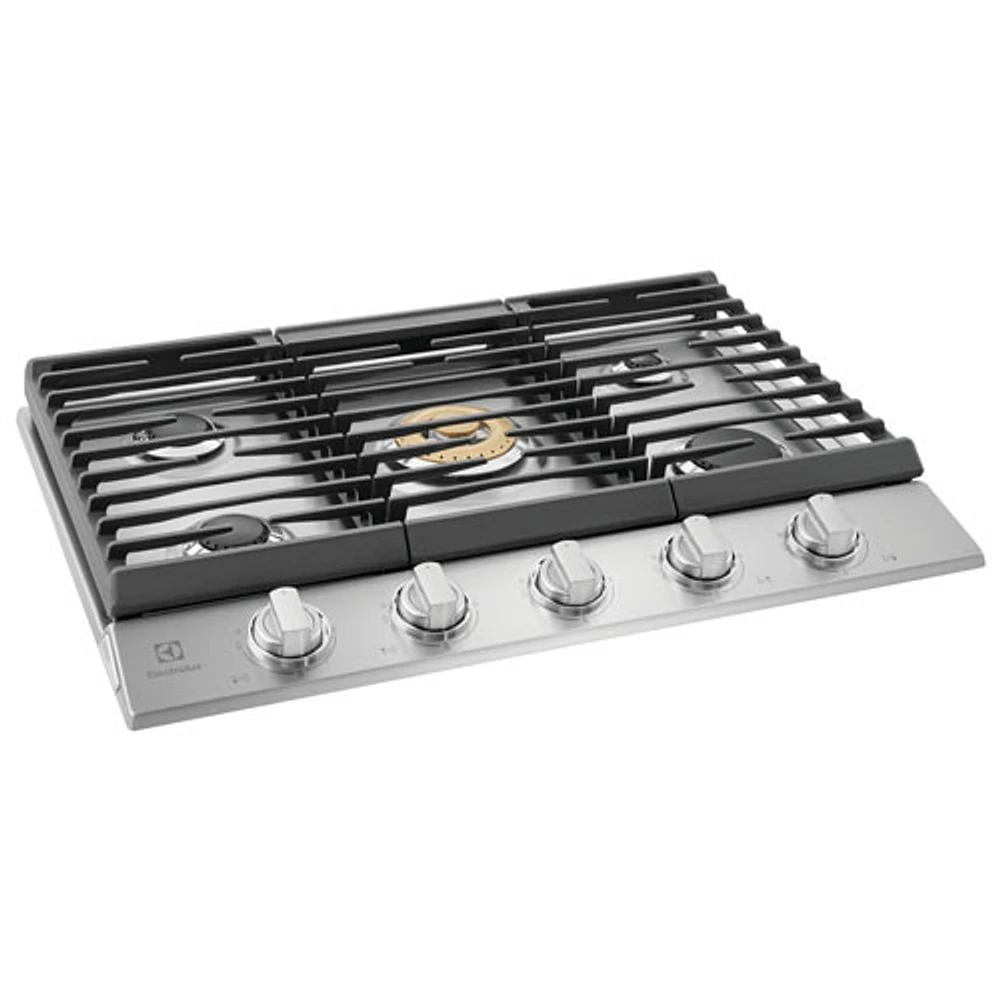 Surface de cuisson au gaz à 5 brûleurs de 30 po d'Electrolux (ECCG3068AS) - Acier inoxydable