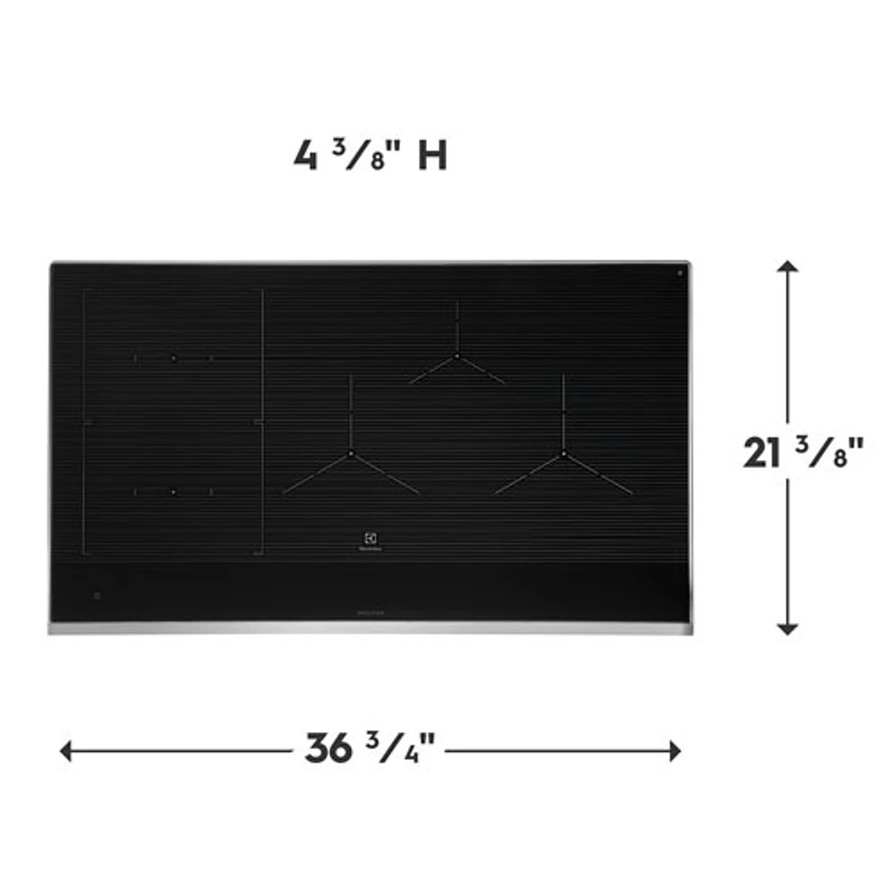 Surface de cuisson à induction 5 éléments 36 po d'Electrolux (ECCI3668AS) - Acier inoxydable