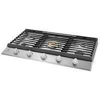 Surface de cuisson au gaz à 5 brûleurs de 36 po d'Electrolux (ECCG3668AS) - Acier inoxydable