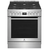 Electrolux 30" 4.5 Cu. Ft. True Convection 5-Burner Freestanding Gas Range (ECFG3068AS) - Stainless Steel