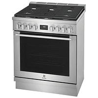 Electrolux 30" 4.5 Cu. Ft. True Convection 5-Burner Freestanding Gas Range (ECFG3068AS) - Stainless Steel