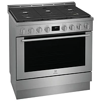 Electrolux 36" 4.4 Cu. Ft. True Convection 6-Burner Freestanding Gas Range (ECFG3668AS) - Stainless Steel