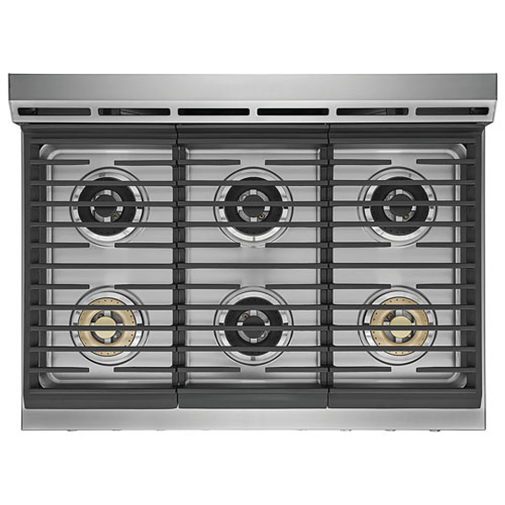 Electrolux 36" 4.4 Cu. Ft. True Convection 6-Burner Freestanding Gas Range (ECFG3668AS) - Stainless Steel