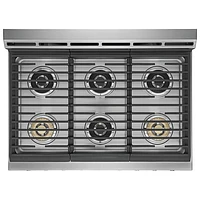 Electrolux 36" 4.4 Cu. Ft. True Convection 6-Burner Freestanding Gas Range (ECFG3668AS) - Stainless Steel