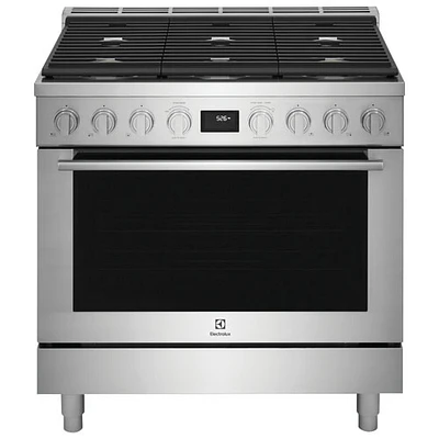 Electrolux 36" 4.4 Cu. Ft. Free-Standing True Convection Dual-Fuel Range (ECFD3668AS) - Stainless