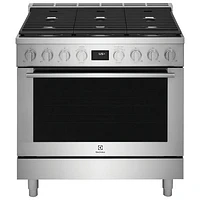 Electrolux 36" 4.4 Cu. Ft. Free-Standing True Convection Dual-Fuel Range (ECFD3668AS) - Stainless