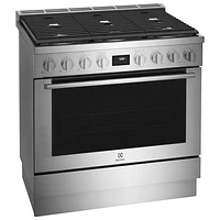 Electrolux 36" 4.4 Cu. Ft. Free-Standing True Convection Dual-Fuel Range (ECFD3668AS) - Stainless