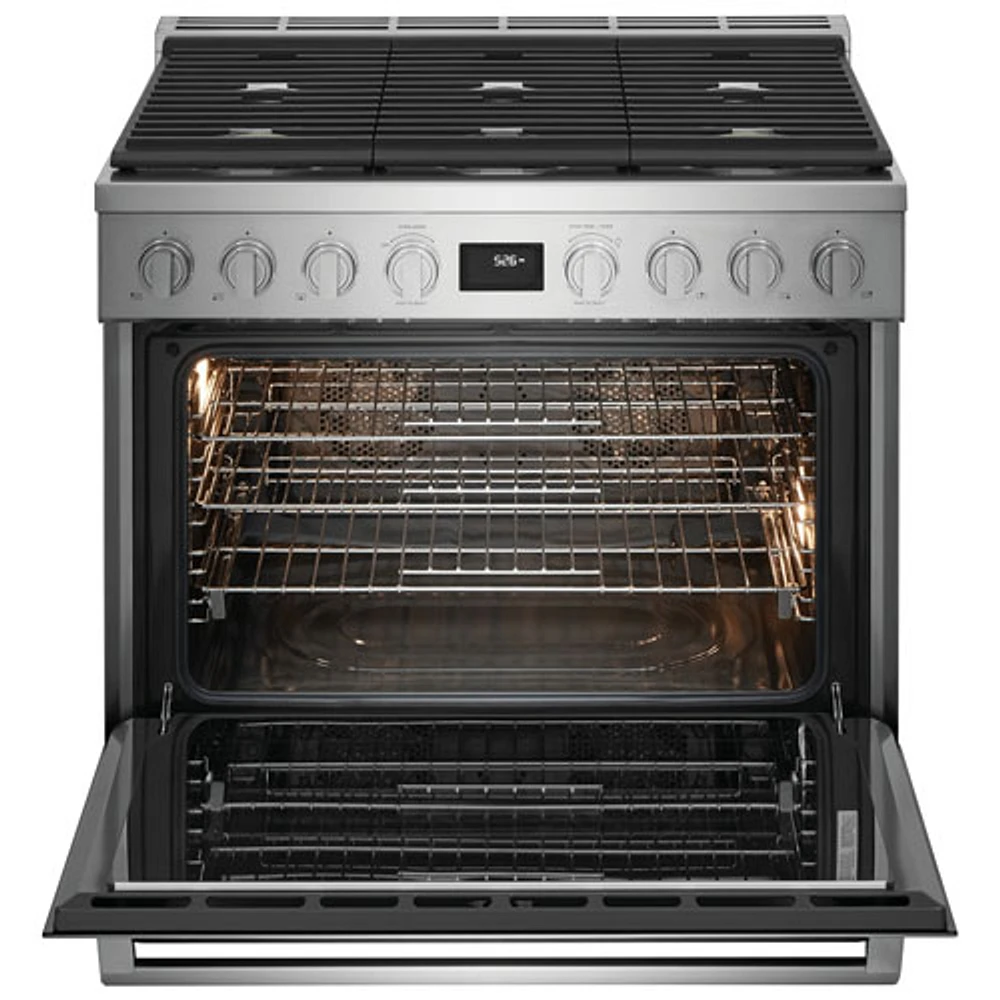 Electrolux 36" 4.4 Cu. Ft. Free-Standing True Convection Dual-Fuel Range (ECFD3668AS) - Stainless