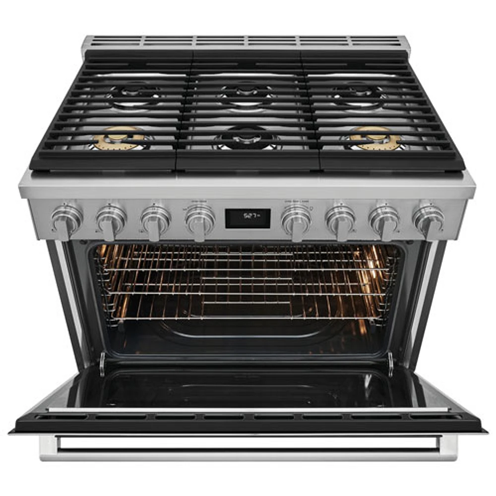 Electrolux 36" 4.4 Cu. Ft. Free-Standing True Convection Dual-Fuel Range (ECFD3668AS) - Stainless