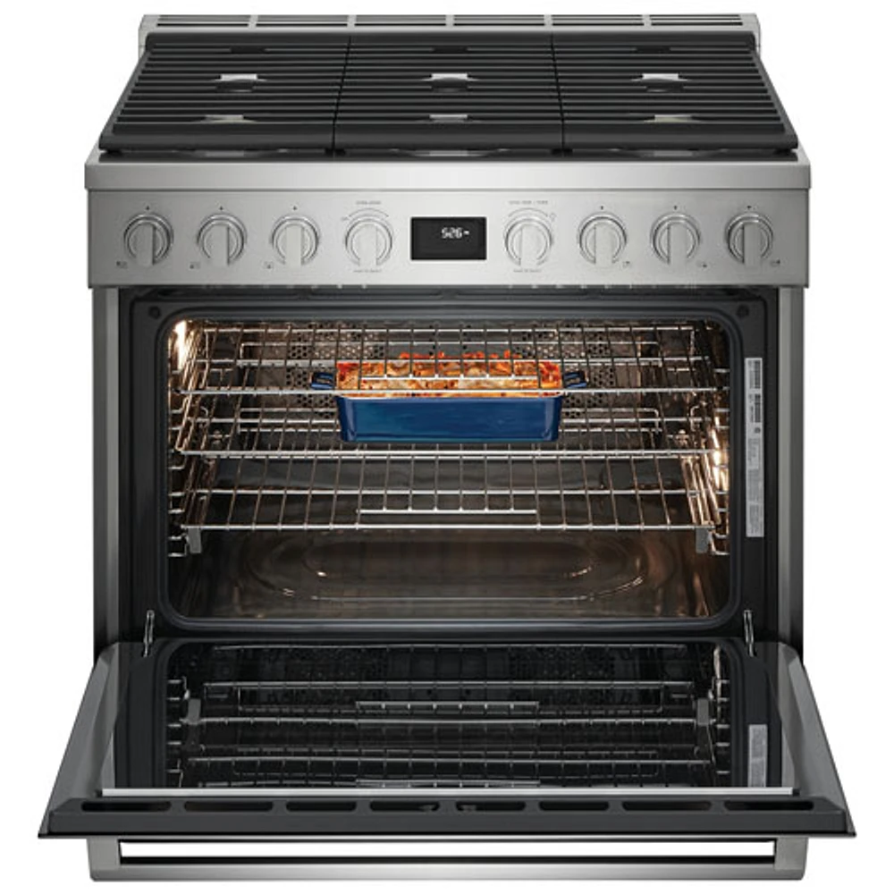 Electrolux 36" 4.4 Cu. Ft. Free-Standing True Convection Dual-Fuel Range (ECFD3668AS) - Stainless