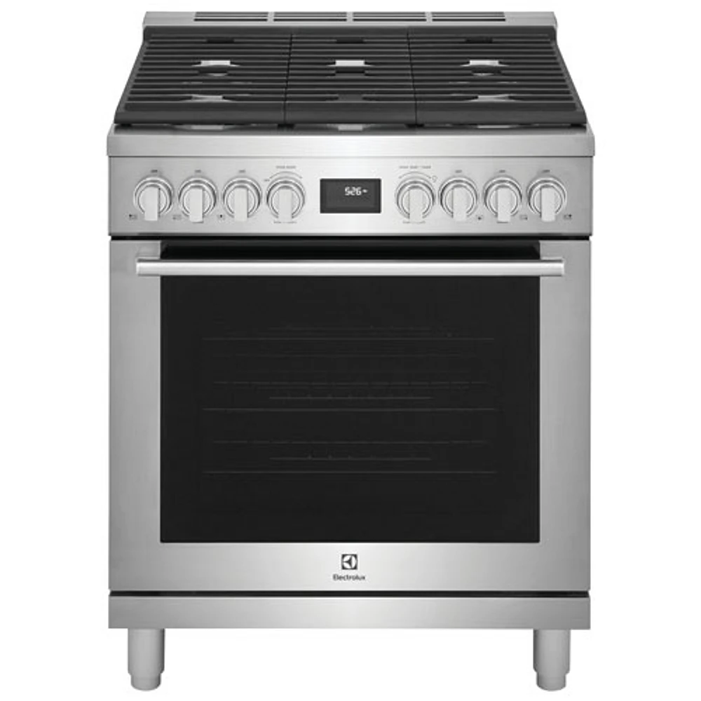 Electrolux 30" 4.6 Cu. Ft. Free-Standing True Convection Dual-Fuel Range (ECFD3068AS) - Stainless