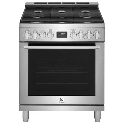 Electrolux 30" 4.6 Cu. Ft. Free-Standing True Convection Dual-Fuel Range (ECFD3068AS) - Stainless