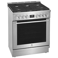 Electrolux 30" 4.6 Cu. Ft. Free-Standing True Convection Dual-Fuel Range (ECFD3068AS) - Stainless