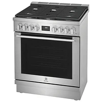 Electrolux 30" 4.6 Cu. Ft. Free-Standing True Convection Dual-Fuel Range (ECFD3068AS) - Stainless