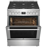 Electrolux 30" 4.6 Cu. Ft. Free-Standing True Convection Dual-Fuel Range (ECFD3068AS) - Stainless