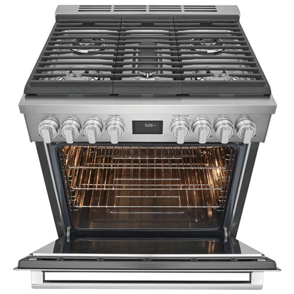 Electrolux 30" 4.6 Cu. Ft. Free-Standing True Convection Dual-Fuel Range (ECFD3068AS) - Stainless