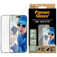 Protecteur d'écran en verre ultralarge de PanzerGlass pour iPhone 16 Pro