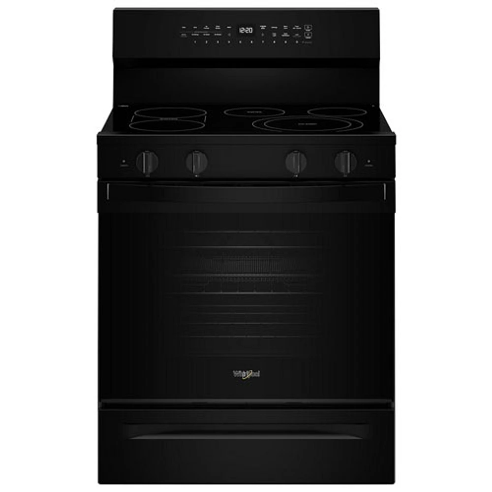 Whirlpool 30" 5.3 Cu. Ft. True Convection 5-Element Freestanding Electric Range (YWFES7530RB) - Black