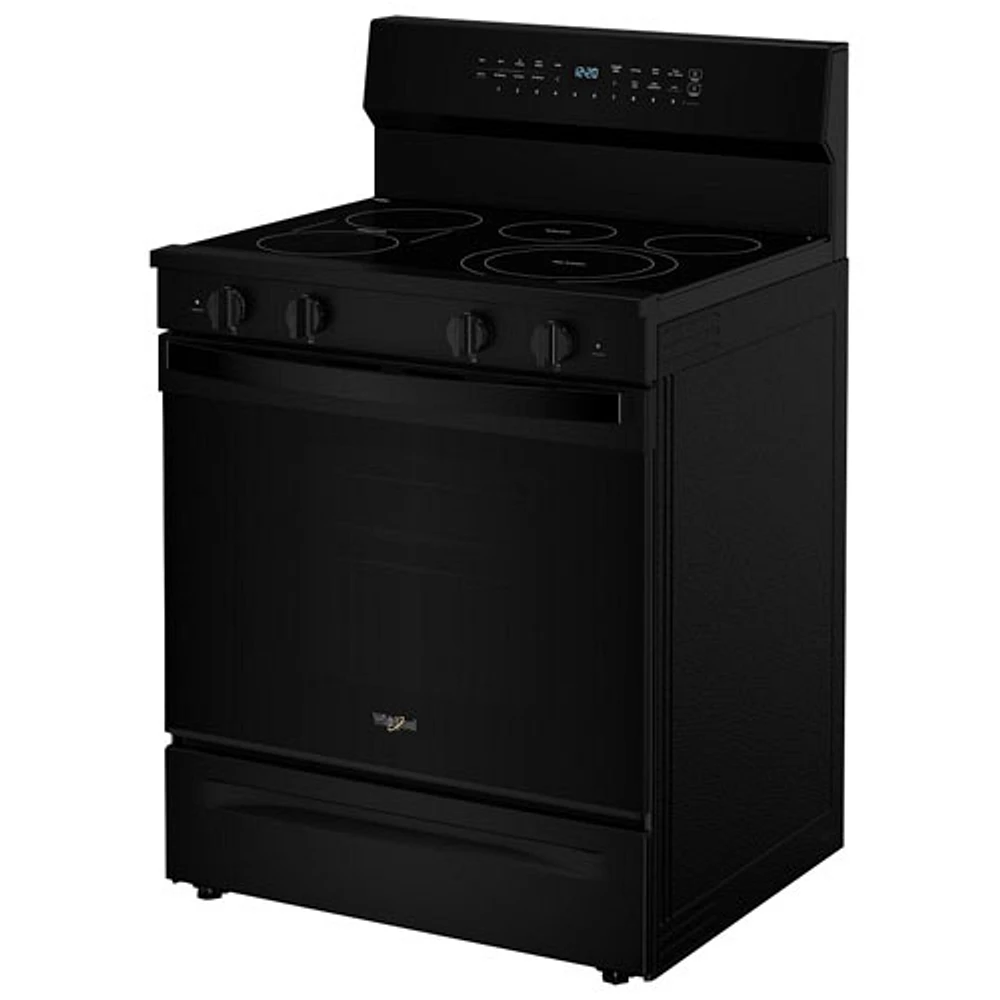 Whirlpool 30" 5.3 Cu. Ft. True Convection 5-Element Freestanding Electric Range (YWFES7530RB) - Black