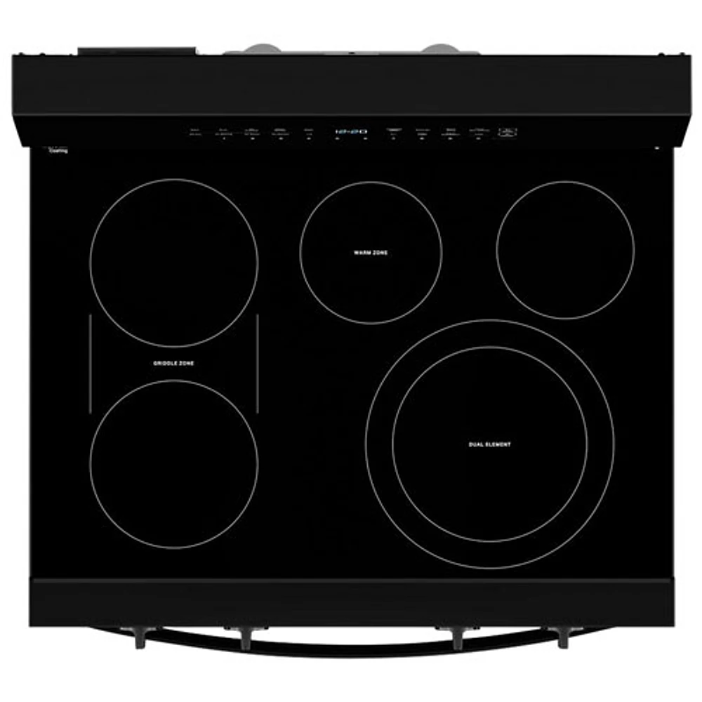 Whirlpool 30" 5.3 Cu. Ft. True Convection 5-Element Freestanding Electric Range (YWFES7530RB) - Black