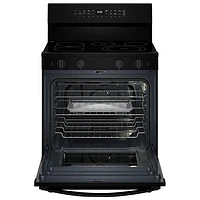 Whirlpool 30" 5.3 Cu. Ft. True Convection 5-Element Freestanding Electric Range (YWFES7530RB) - Black