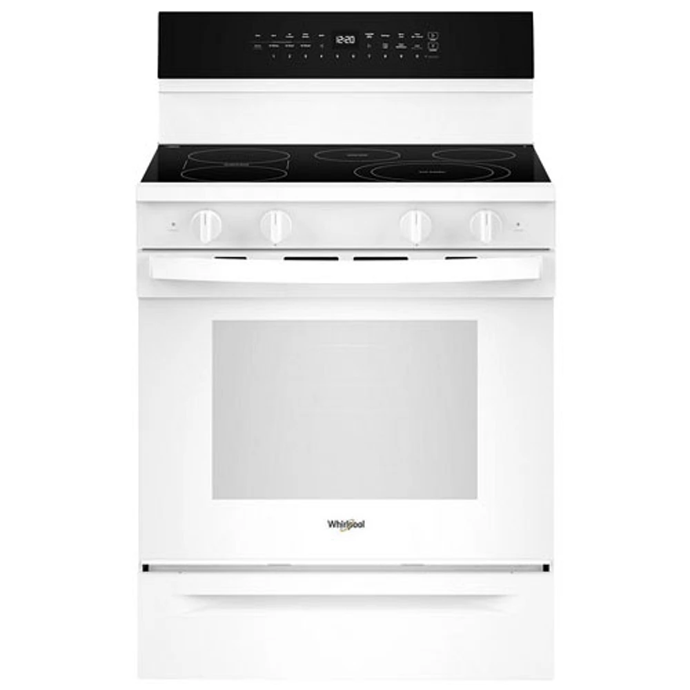 Whirlpool 30" 5.3 Cu. Ft. True Convection 5-Element Freestanding Electric Range (YWFES7530RW) - White