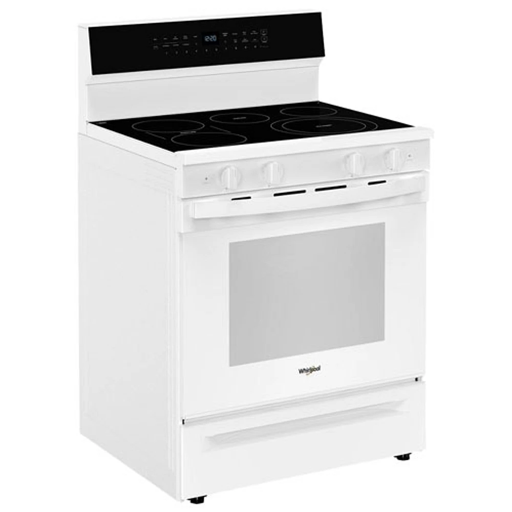 Whirlpool 30" 5.3 Cu. Ft. True Convection 5-Element Freestanding Electric Range (YWFES7530RW) - White