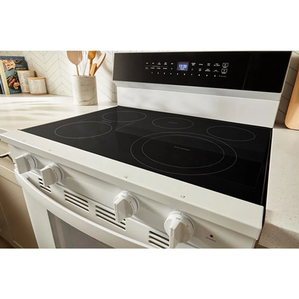 Whirlpool 30" 5.3 Cu. Ft. True Convection 5-Element Freestanding Electric Range (YWFES7530RW) - White