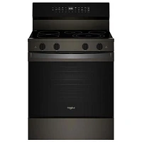 Whirlpool 30" 5.3 Cu. Ft. True Convection 5-Element Electric Range (YWFES7530RV) - Black-on-Stainless