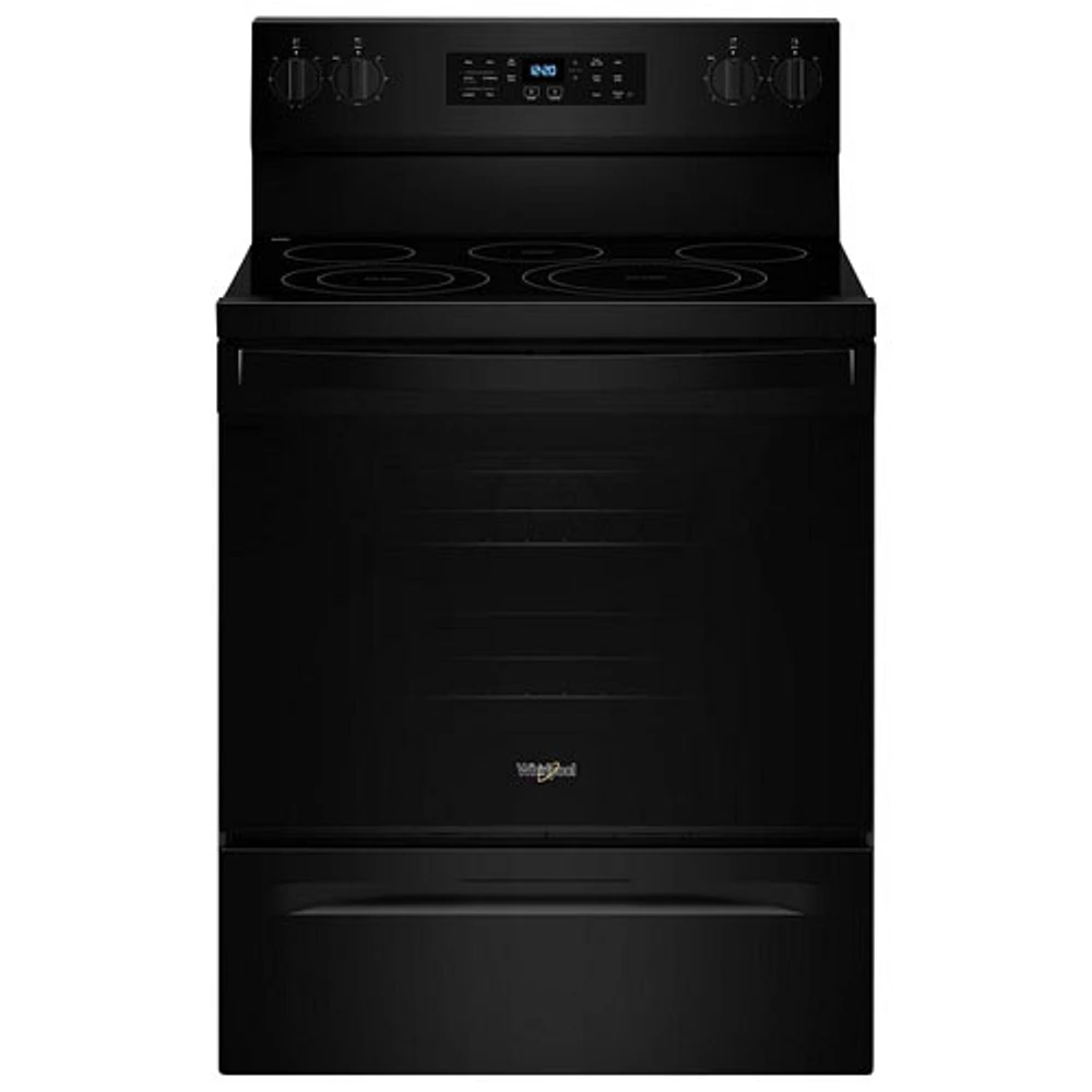 Whirlpool 30" 5.3 Cu. Ft. Fan Convection Freestanding Electric Air Fry Range (YWFES5030RB) - Black