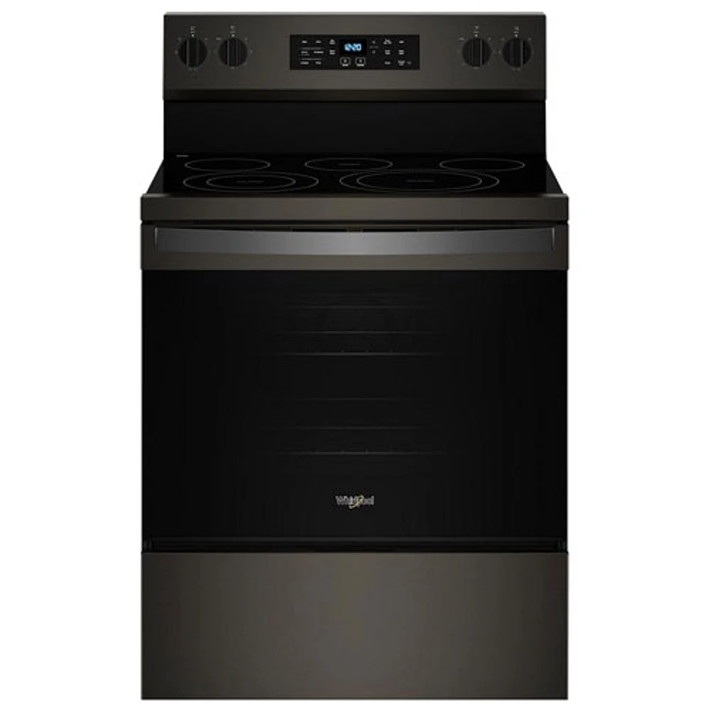 Whirlpool 30" 5.3 Cu. Ft. Fan Convection Electric Air Fry Range (YWFES5030RV) - Black-on-Stainless