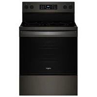 Whirlpool 30" 5.3 Cu. Ft. Fan Convection Electric Air Fry Range (YWFES5030RV) - Black-on-Stainless