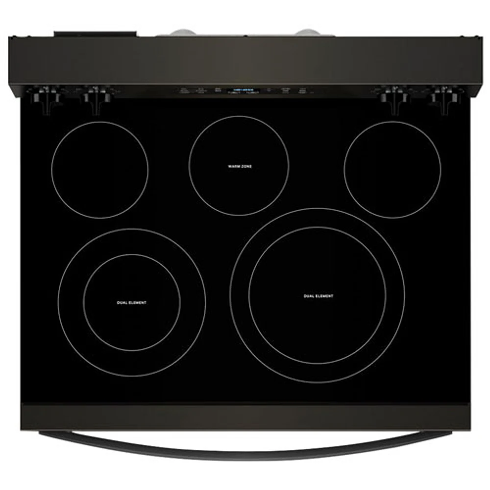 Whirlpool 30" 5.3 Cu. Ft. Fan Convection Electric Air Fry Range (YWFES5030RV) - Black-on-Stainless