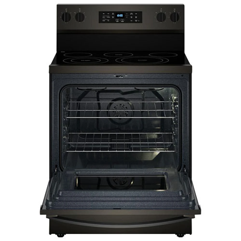 Whirlpool 30" 5.3 Cu. Ft. Fan Convection Electric Air Fry Range (YWFES5030RV) - Black-on-Stainless