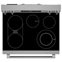 Cuisinière électrique avec four autonettoyant et friture à l'air chaud 5,3 pi³ 30 po de Maytag (YMFES6030RZ) - Acier inoxydable résistant aux traces de doigts