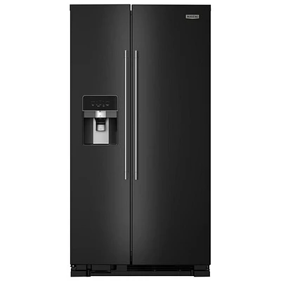 Maytag 36" 24.5 Cu. Ft. Side-By-Side Refrigerator with Water & Ice Dispenser (MRSF4036PB) - Black