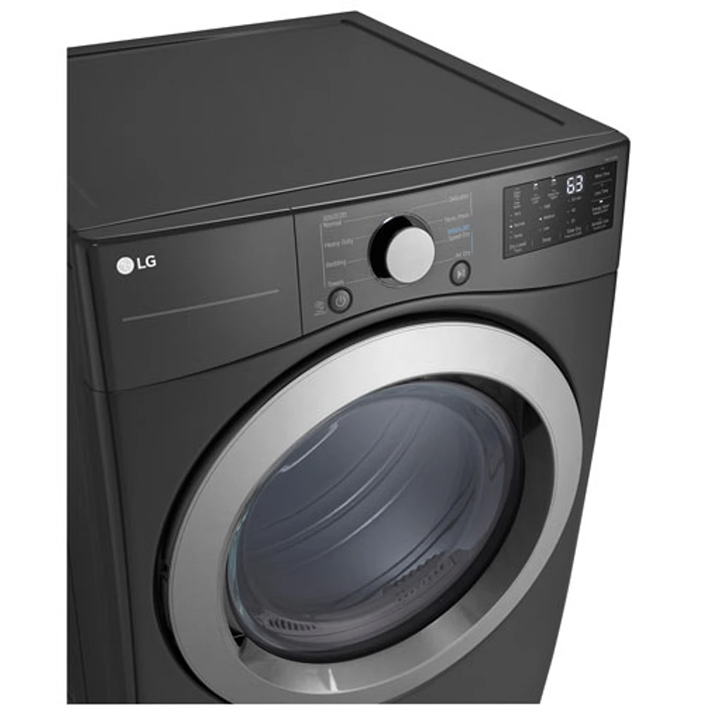 LG 7.4 Cu. Ft. Electric Dryer (DLE3470M) - Middle Black